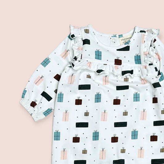 JUMPSUIT RUFFLE PRESENTS WHITE