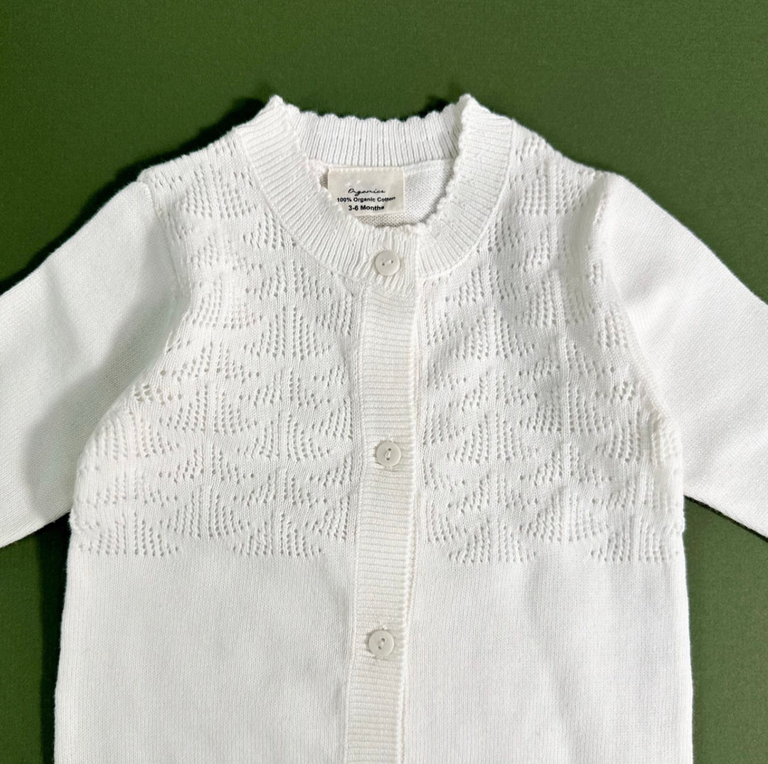 JUMPSUIT DOVE WHITE POINTELLE