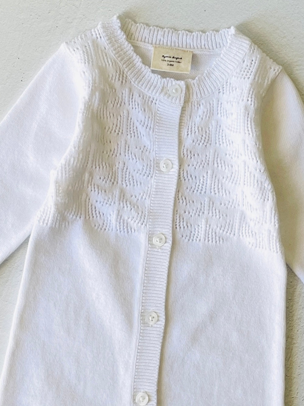 JUMPSUIT DOVE WHITE POINTELLE