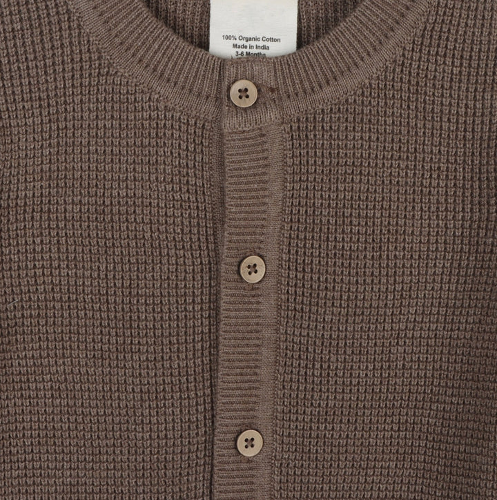 JUMPSUIT POCKET & BUTTON COCOA HEATHER