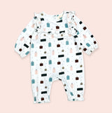 JUMPSUIT RUFFLE PRESENTS WHITE