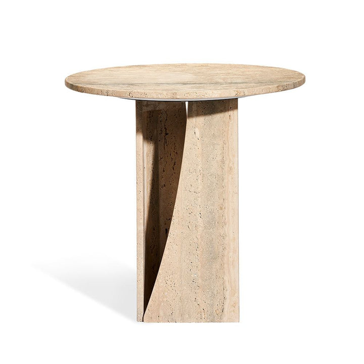 TABLE ROUND TAVERTINE NATURAL #59054