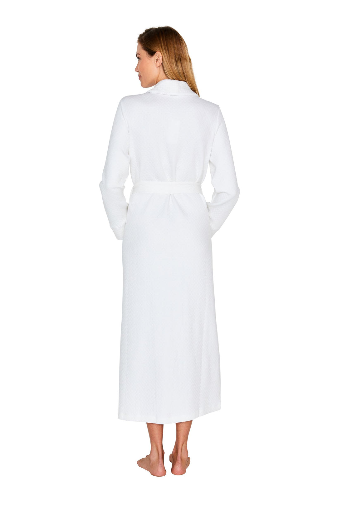 KELLY LONG ROBE JACQUARD WHITE