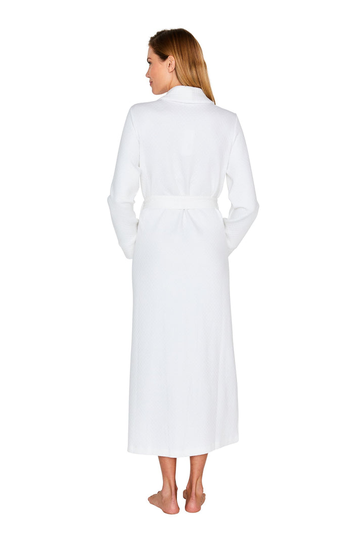 KELLY LONG ROBE JACQUARD WHITE