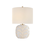TABLE LAMP NATURAL BISQUE AND NEW WHITE MED