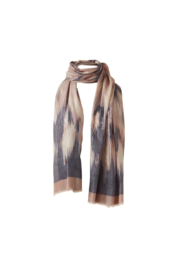 SCARF BRUSHED IKAT PRINT