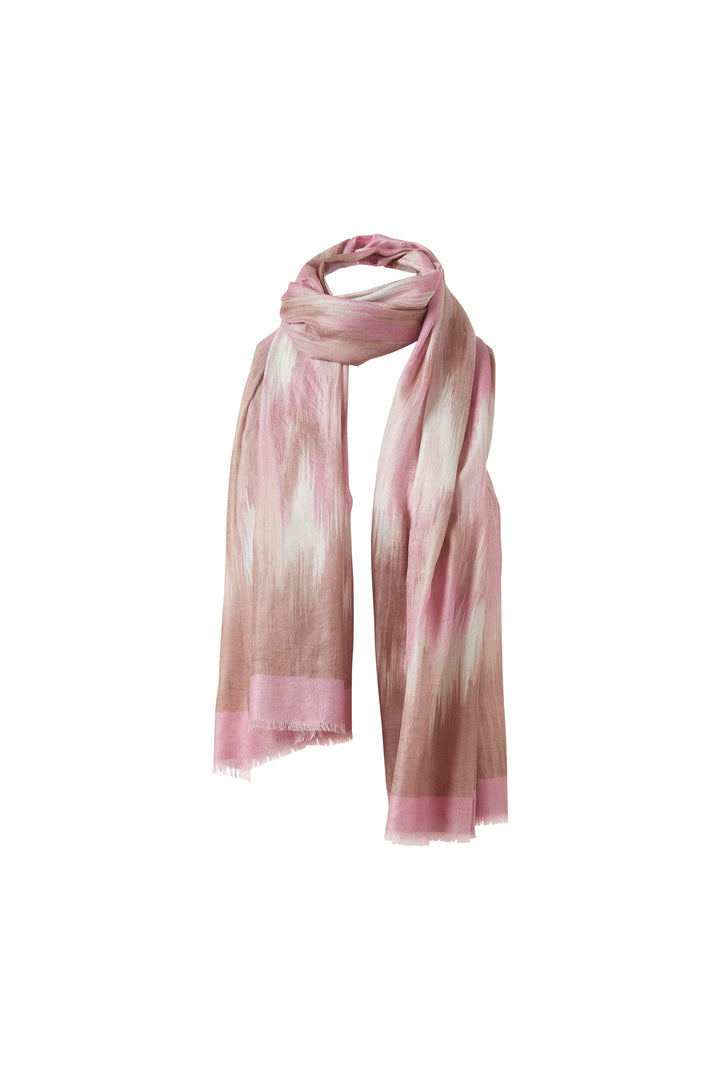 SCARF BRUSHED IKAT PRINT