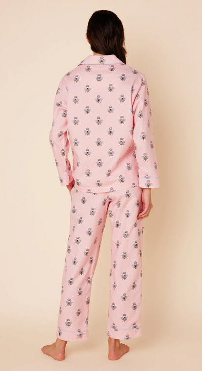 PAJAMA LONG BEE PINK FLANNEL (Available in 4 Sizes)