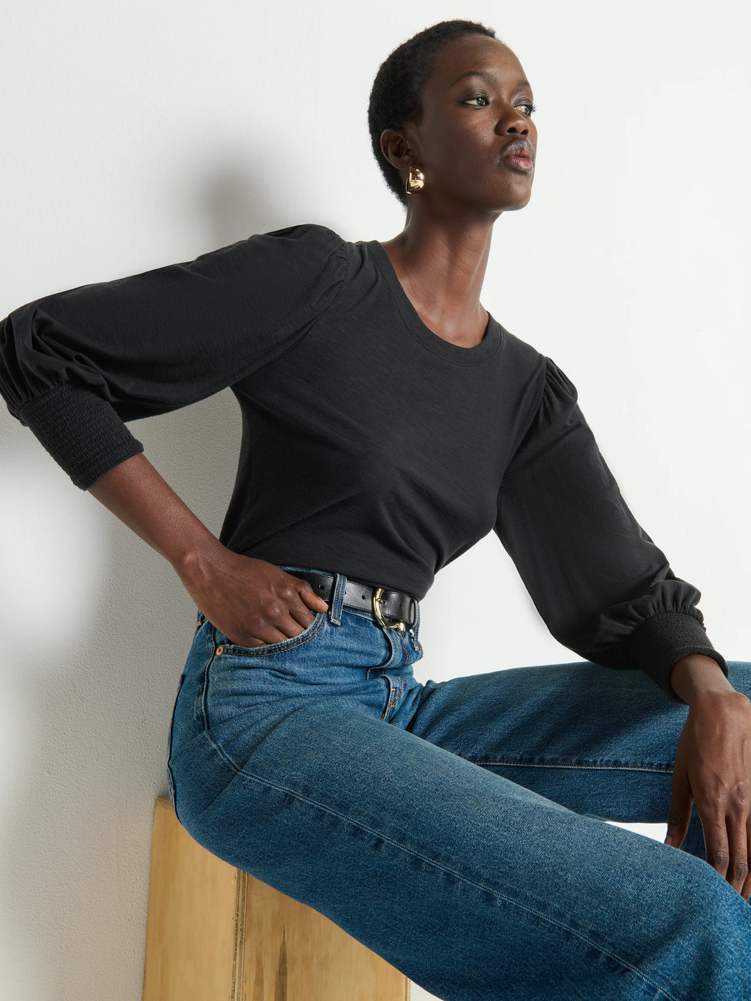 TOP PEASANT TEE 3/4 SLEEVE