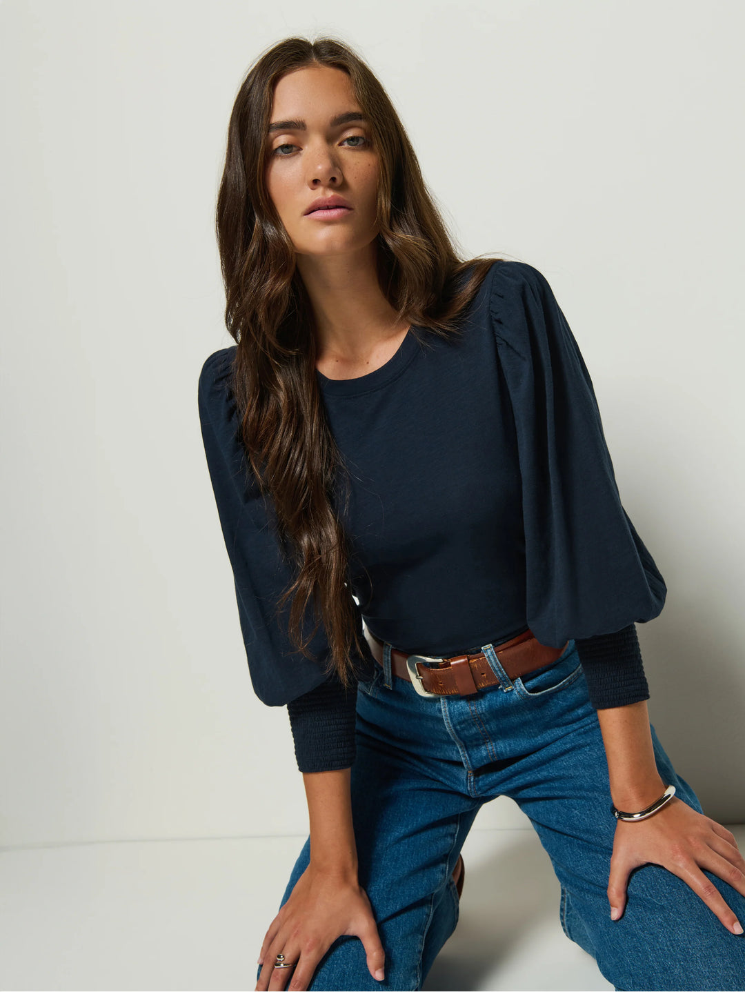 TOP PEASANT TEE 3/4 SLEEVE