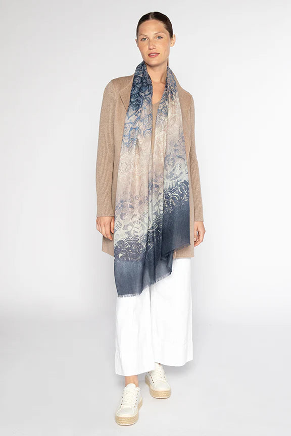 SCARF OMBRE REEF PRINT