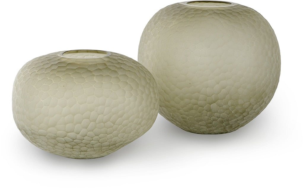 VASE TAUPE GLASS