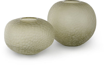 VASE TAUPE GLASS