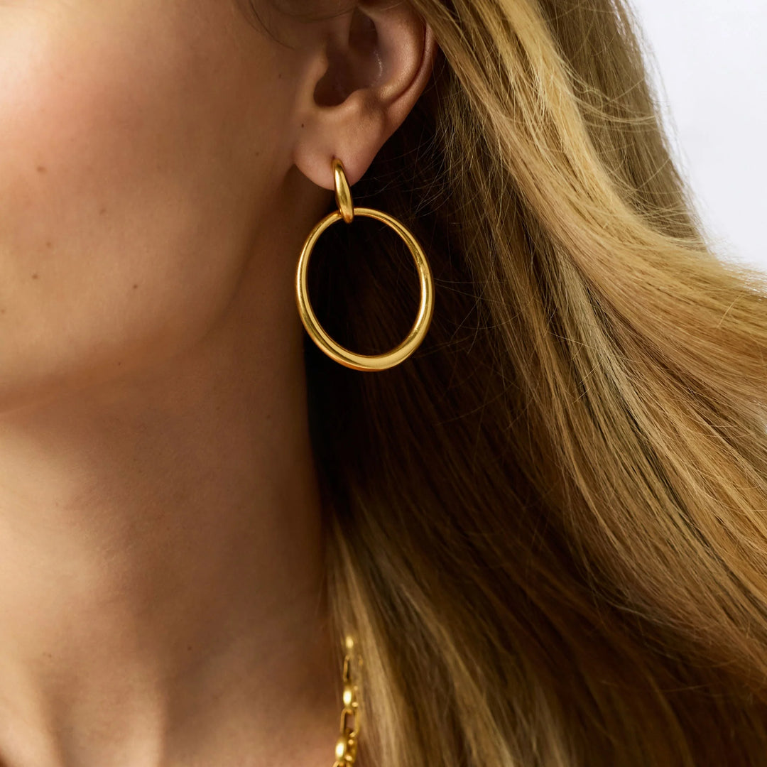 EARRING DOORKNOCKER LAGUNA GOLD