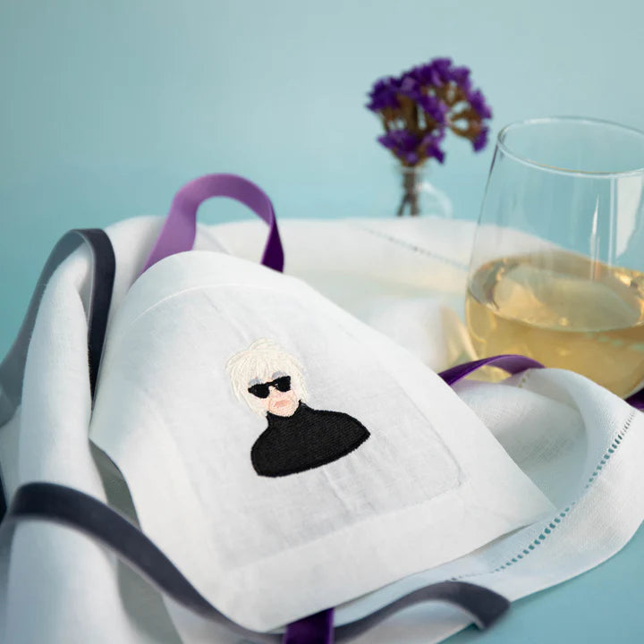 NAPKIN COCKTAIL LINEN ANDY WARHOL - SET OF 4