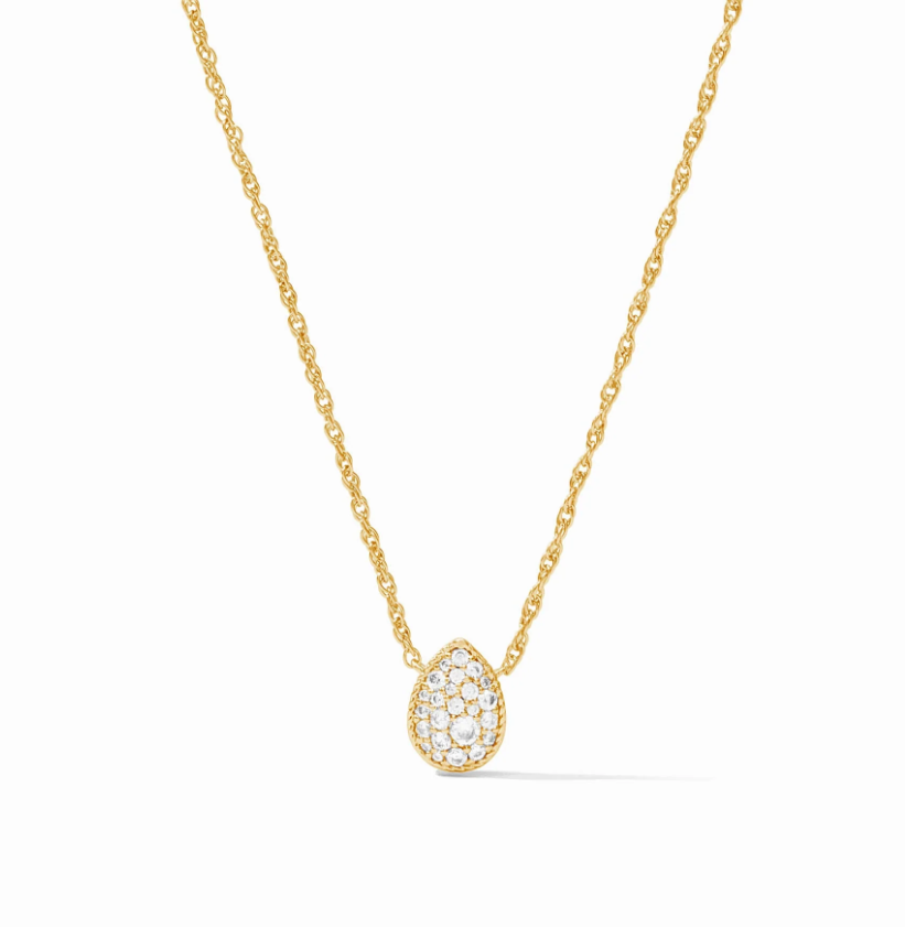 NECKLACE DELICATE TEARDROP LUNA CZ