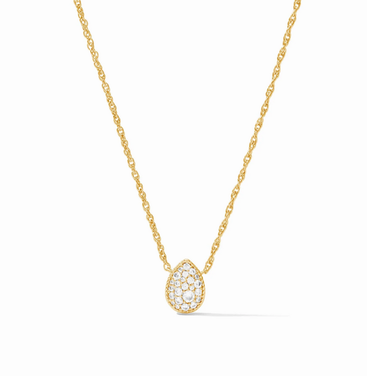 NECKLACE DELICATE TEARDROP LUNA CZ