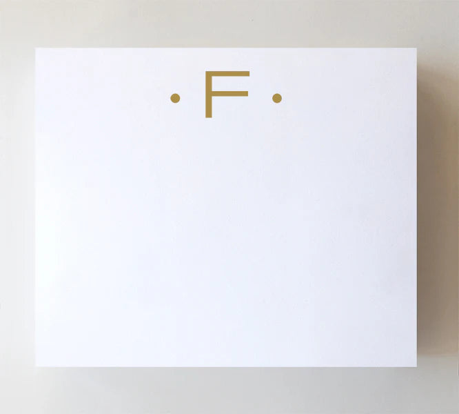 NOTEPAD LUXE GOLD FOIL INITIAL