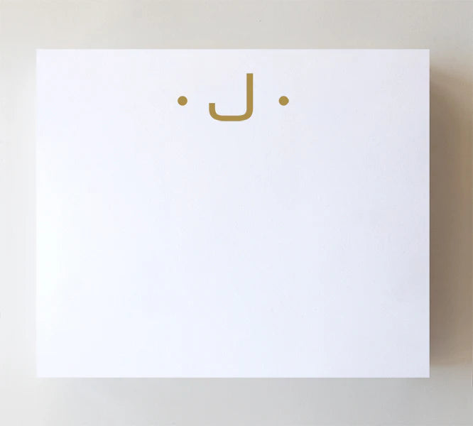 NOTEPAD LUXE GOLD FOIL INITIAL