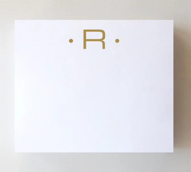 NOTEPAD LUXE GOLD FOIL INITIAL