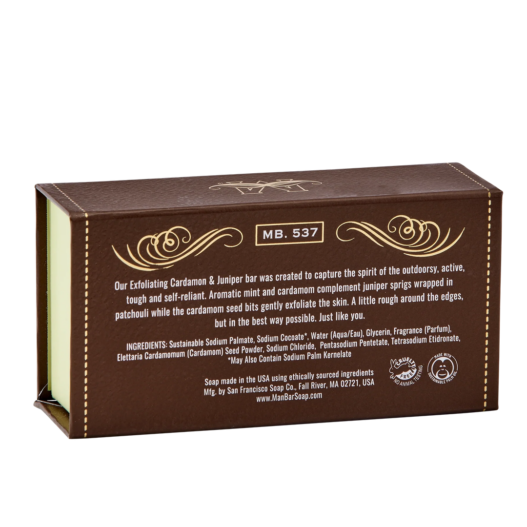 MAN BAR SOAP EXFOLIATING CARDAMOM & JUNIPER