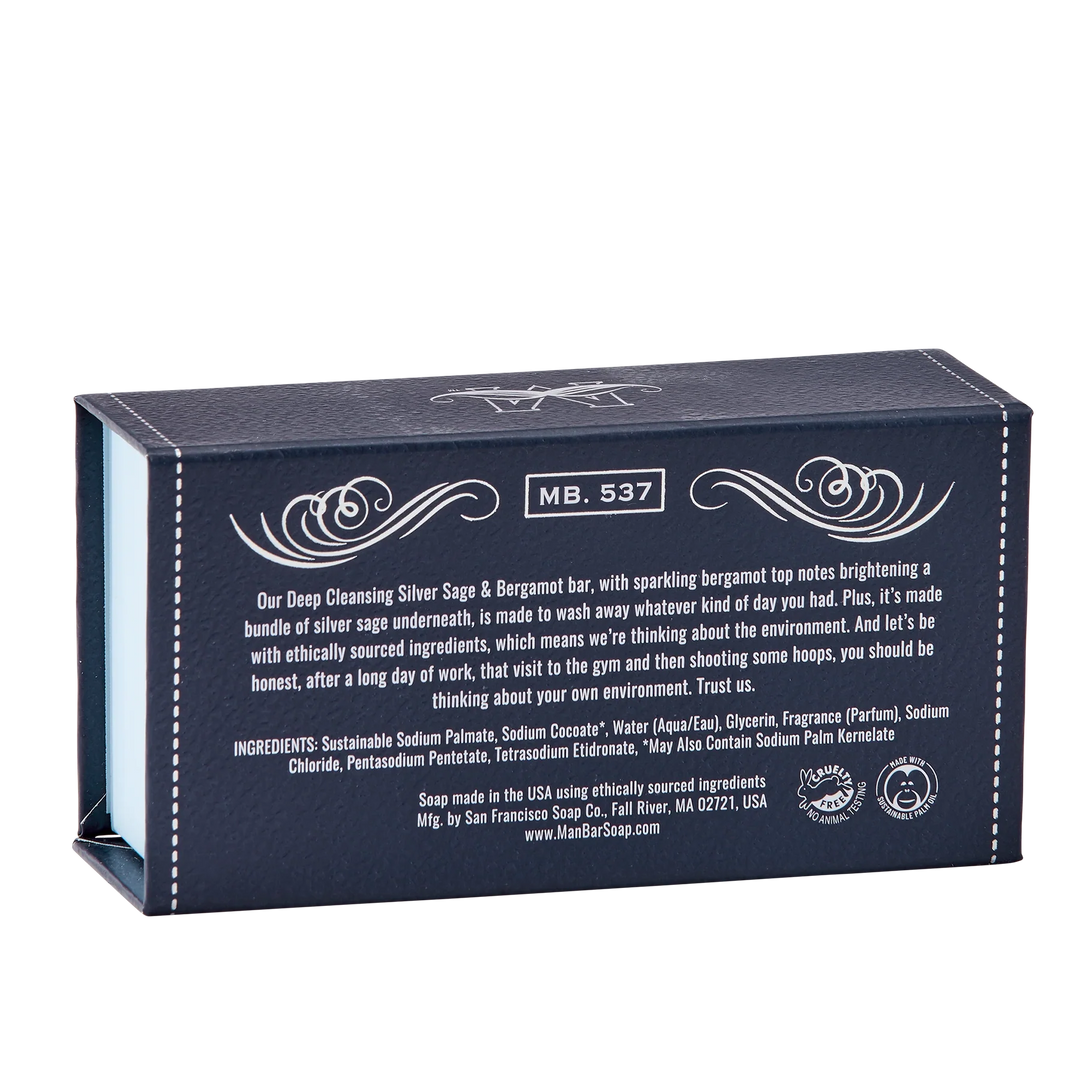 MAN BAR SOAP SILVER SAGE & BERGAMOT