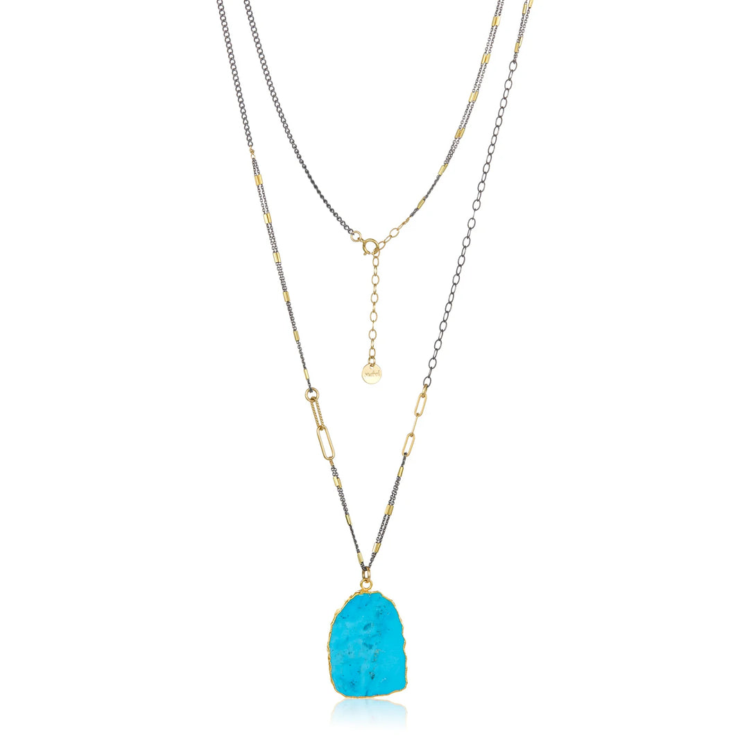 NECKLACE TURQUOISE SLAB PENDANT