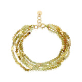 BRACELET HALF MOON MULTI-STRAND GREEN GARNET