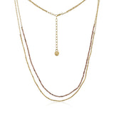 NECKLACE GOLDILOCKS DOUBLE STRAND ANDALUSITE