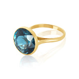 RING BEZEL BLUE TOPAZ