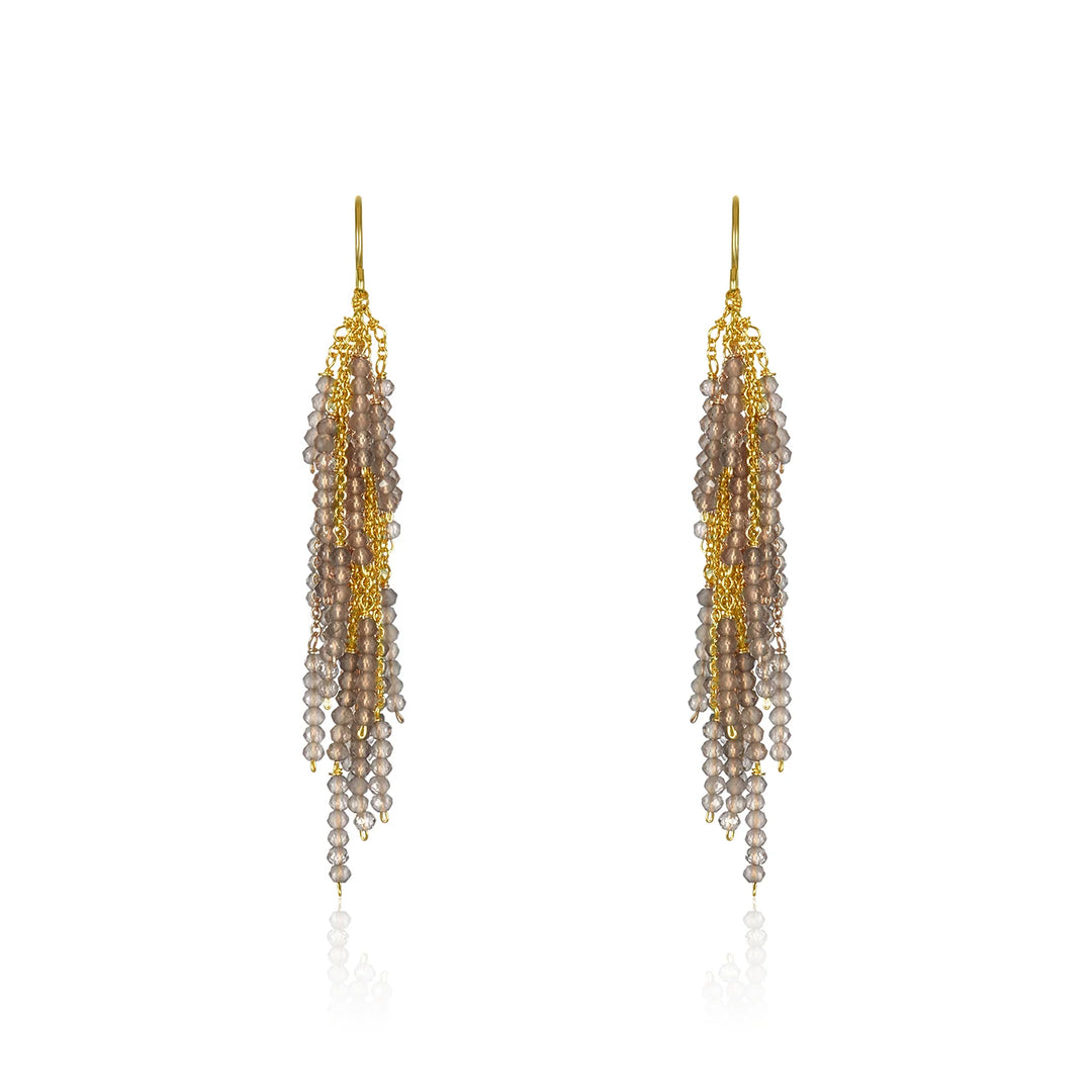 EARRINGS FIRECRACKER II LABRADORITE