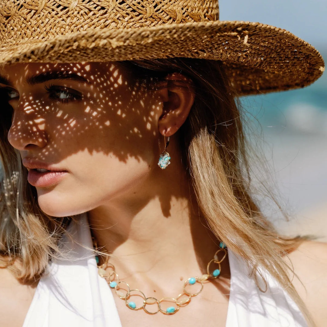 EARRINGS WHEEL OF TURQUOISE