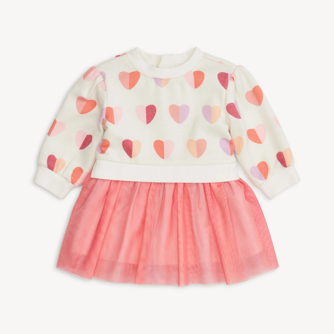 DRESS SWEATSHIRT TUTU HEARTS