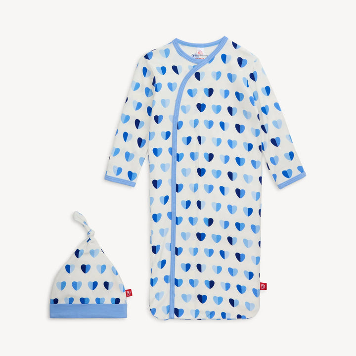 SLEEPER GOWN WITH HAT BLUE XOXO