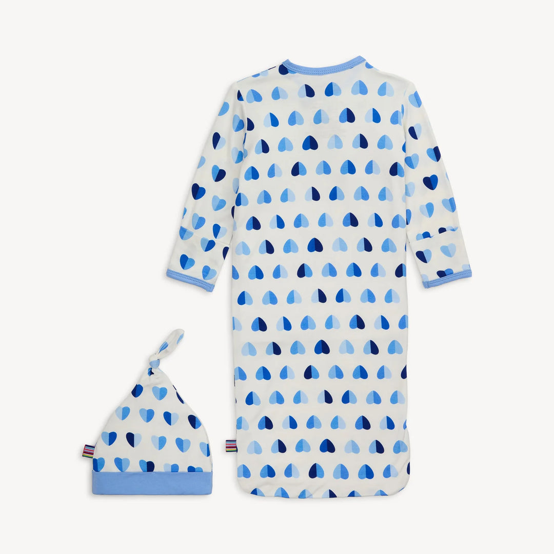 SLEEPER GOWN WITH HAT BLUE XOXO