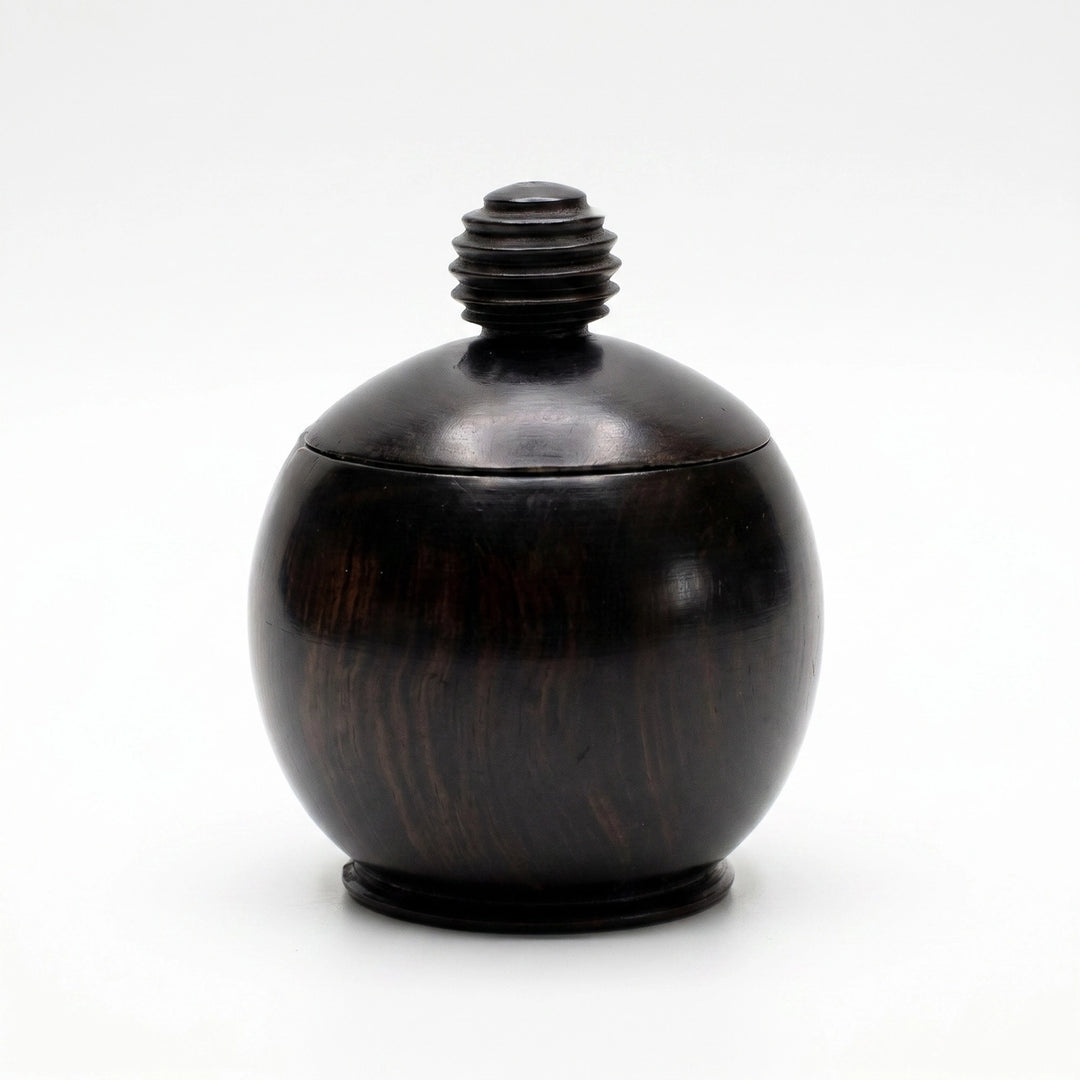 VESSEL EBONY WOOD CHINDE SMOOTH