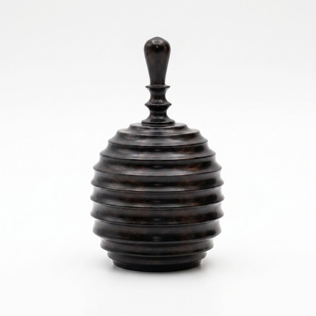 VESSEL EBONY WOOD TULANG RD 3.3X6.5