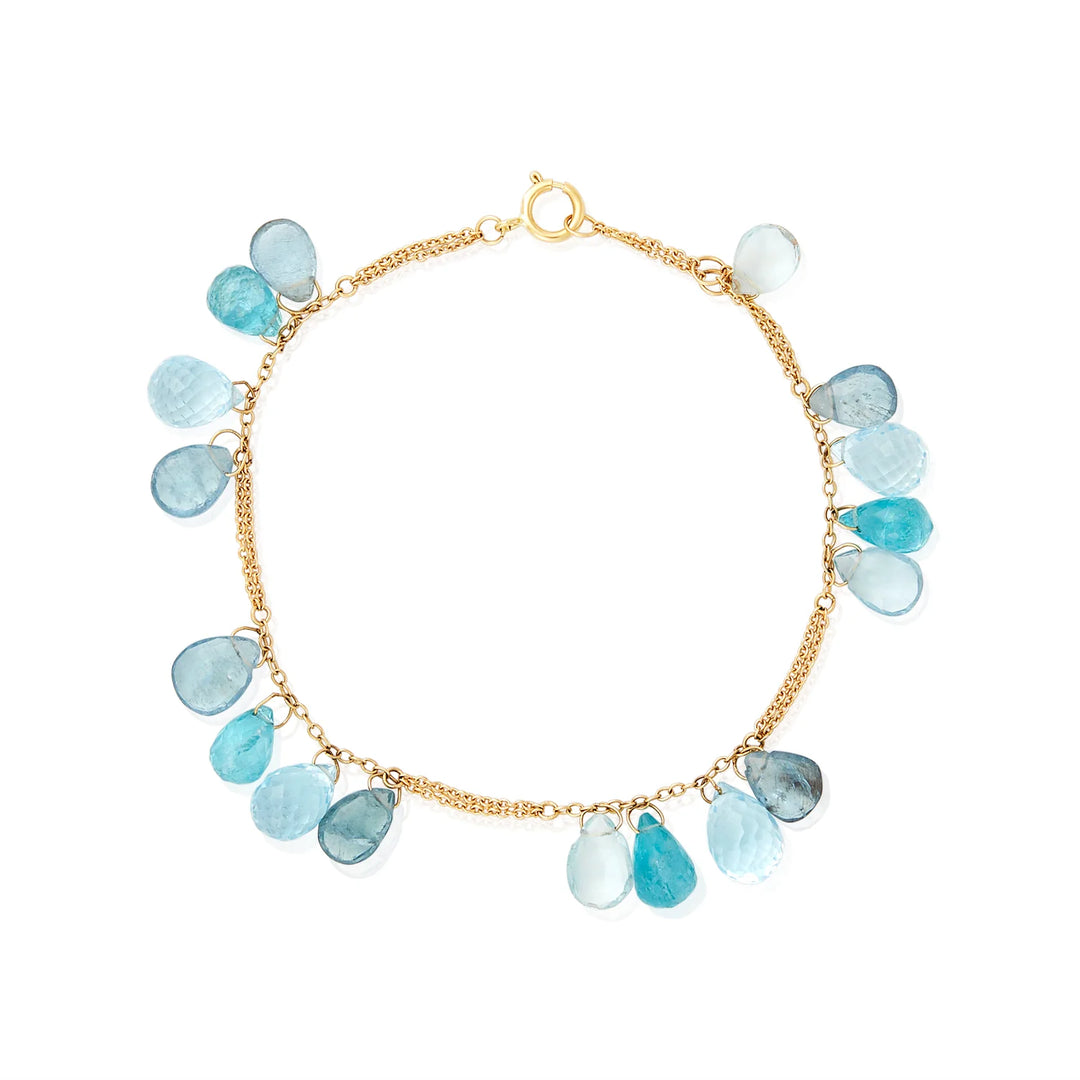 BRACELET LOVE IN BLUE MEDLEY 14K GOLD