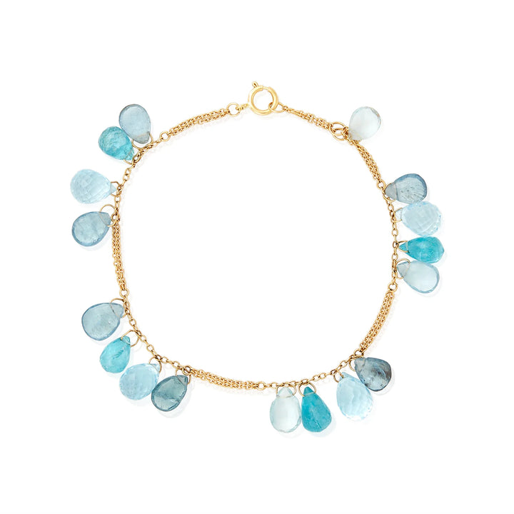 BRACELET LOVE IN BLUE MEDLEY 14K GOLD