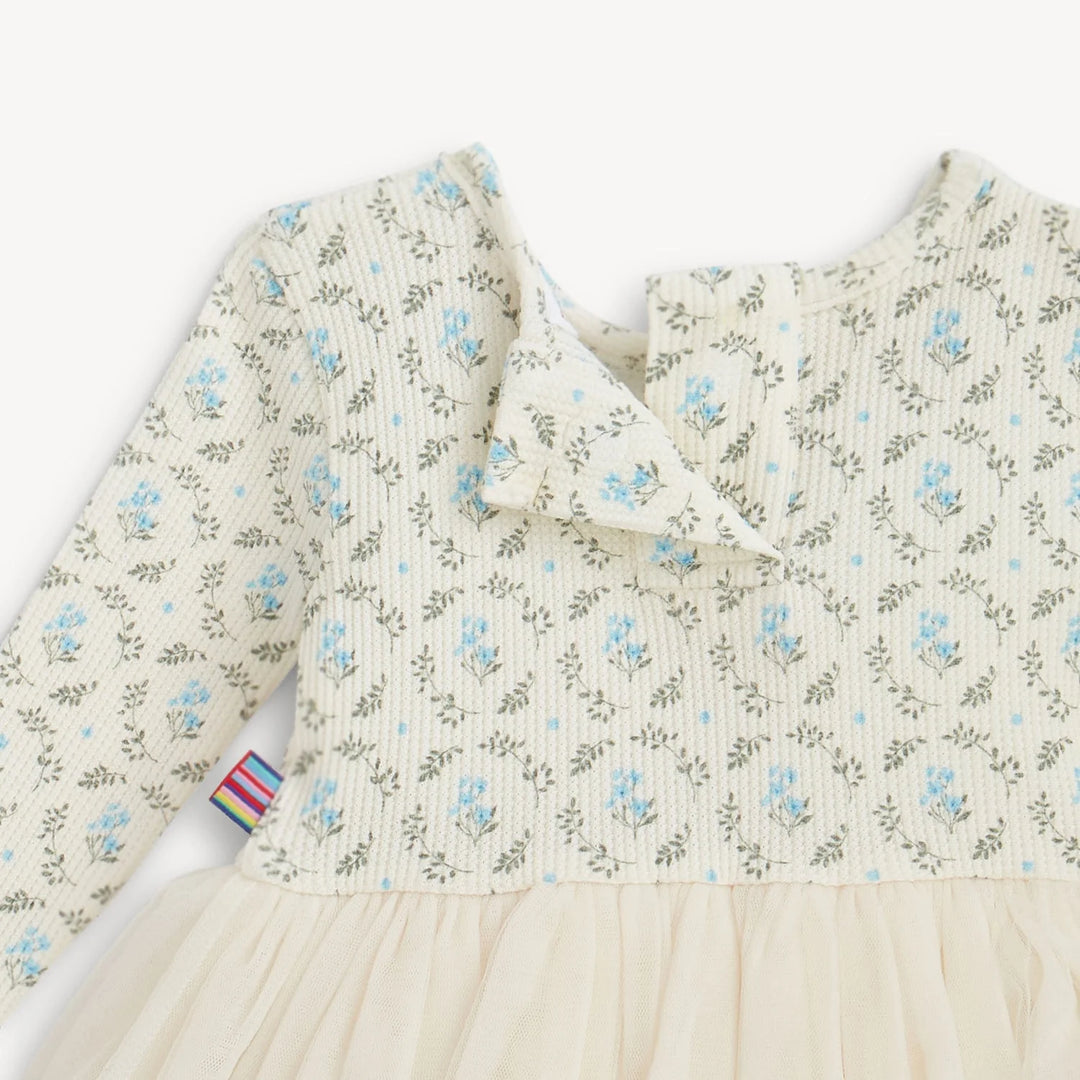 DRESS BODYSUIT WAFFLE LS W/ TULLE SKIRT IN ELOISE (BABY)