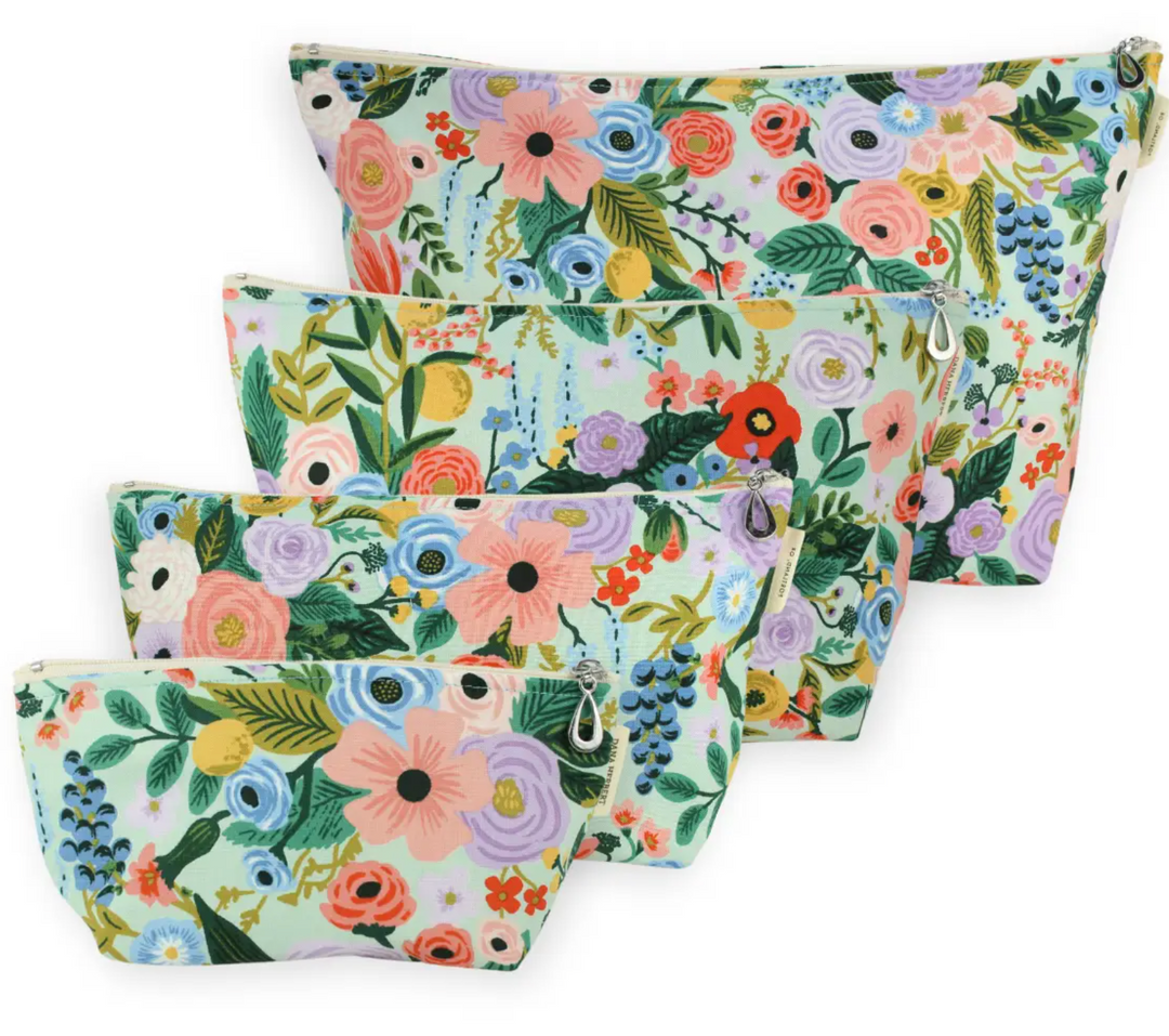 COSMETIC BAG MINT GARDEN PARTY