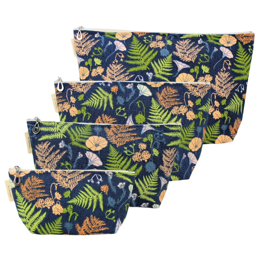 COSMETIC BAG NAVY FERN