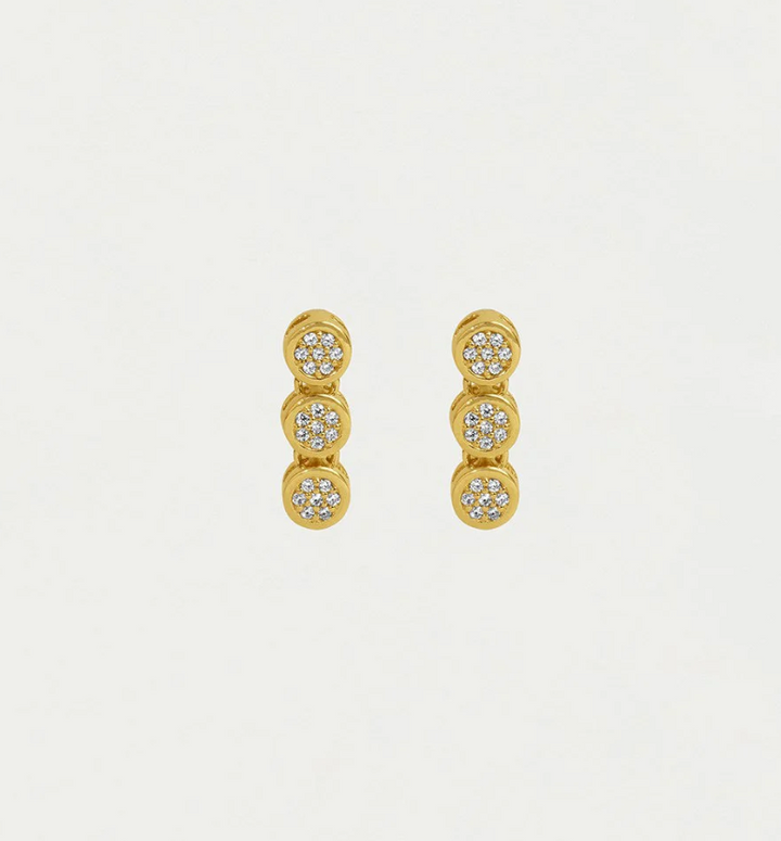 EARRINGS MIRABEAU DROPLET WHITE CZ #76257