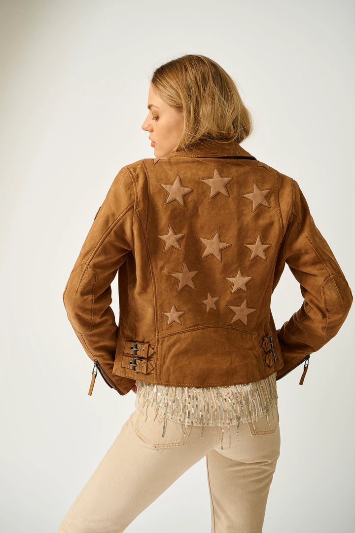 JACKET LEATHER MISTY RF COGNAC