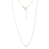 NECKLACE MINI LAB DIAMOND PENDANT HALF CHAIN 14K