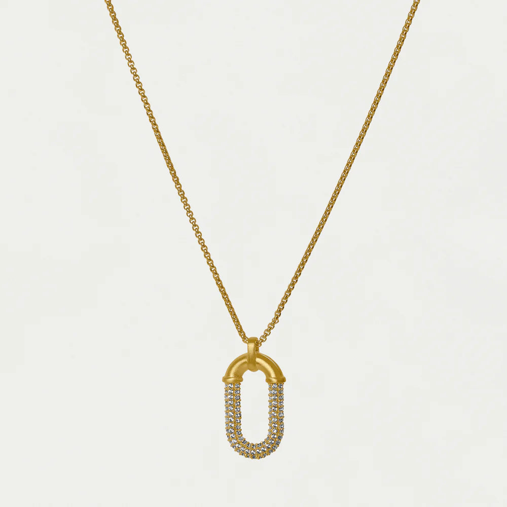 NECKLACE SOLENE PAVE PENDANT