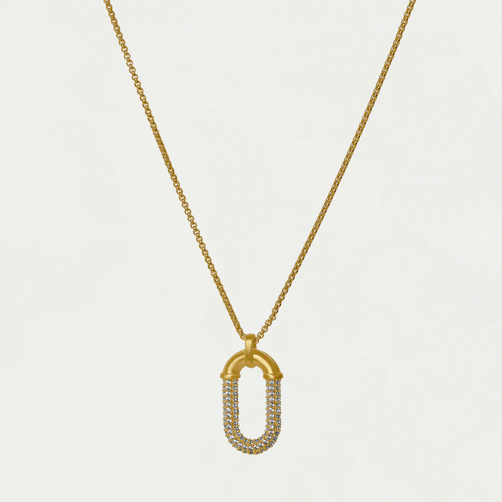 NECKLACE SOLENE PAVE PENDANT