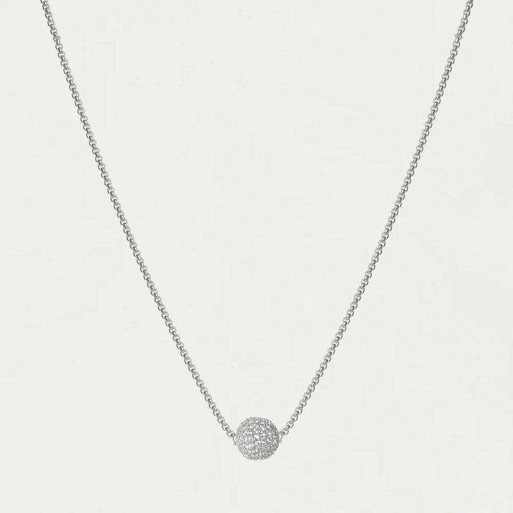 PENDANT GISELLE PAVÉ WHITE TOPAZ SILVER