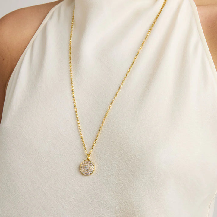 NECKLACE MIRABEAUX PAVE LONG PENDANT (NRD)
