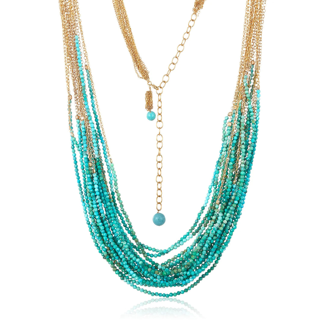 NECKLACE GOLDEN DOLORES TURQUOISE